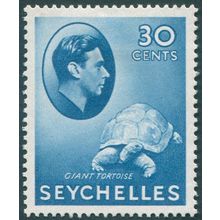 Seychelles 1941 30c blue Chalk paper SG142a unused