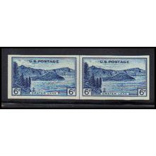 761 6c Crater Lake Very Fine MNH Vert Line Hor Pair Z2193