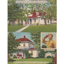 General Dwight Eisenhower Residence 1950s 2x Military Postcard Mint