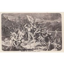 Bataille De Stoos 1405 Antique Swiss Switzerland Battle Military Postcard
