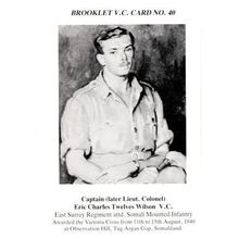 Captain Eric Wilson East Surrey Regiment WW2 Victoria Cross Postcard