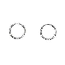 Pair of 925 Sterling Silver 16mm x 1mm Endless Hoop Earrings