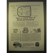 1963 Saab 96 Car Ad - Look at Performance