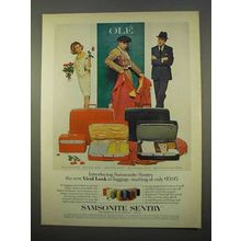 1963 Samsonite Sentry Luggage Ad - Ole