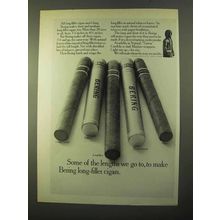 1970 Bering Cigar Ad - Imperial, Longfellow, Plaza