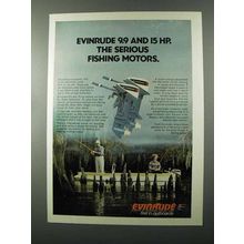 1976 Evinrude 9.9, 15 Outboard Motor Ad - Serious