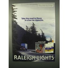 1981 Raleigh Lights Cigarettes Ad - Road To Flavor