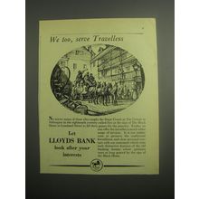 1948 Lloyds Bank Ad - We too, serve Travellers