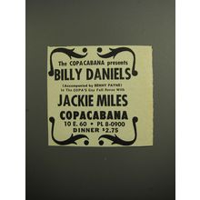 1952 Copacabana Club Advertisement - Billy Daniels