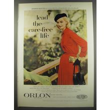 1956 Du Pont Orlon Ad - Lead the Care-Free life