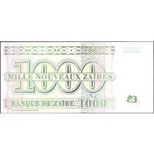 1995 Zaire Banknote 1,000 Nouveaux Zaires Sig 11 Djamboleka Pr HdMZ
