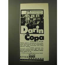 1960 Atco Records Advertisement - Darin at the Copa