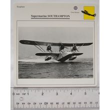 Supermarine Southampton - GB - Seaplane - Collectors Club Card