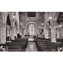 EC312 HACKNESS-CHURCH OF ST PETER INTERIOR . R/P POSTCARD