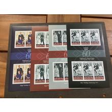 ICOLLECTZONE Gibraltar 1067-70 Sheets of six sets XF NH Royalty (B800)