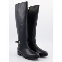 TOMMY HILFIGER Leather Belt Knee High Boots - NEW