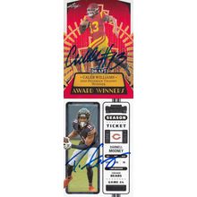 CALEB WILLIAMS & DARNELL MOONEY AUTOGRAPH 2023/22 CHICAGO BEARS ALL-PRO OFFENSE