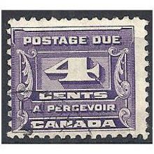 Canada 1933 D16 4c Violet Postage Due Very Fine Used .