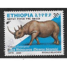 ETH 2005 30c 'BLACK RHINOCEROS' FINE USED (EBID70-377)