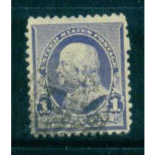 Used 219 1c Benjamin Franklin Just Clears M01919