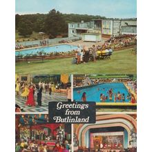 Pontins Barton Hall Torquay Holiday Camp Swimming Pool Devon Butlins 2 Postcard