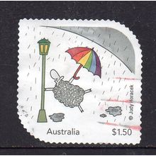 2024 WHERE IS THE GREEN SHEEP? USED SELF-ADHESIVE MYSTAMP. 23/24