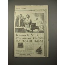 1913 Kranich & Bach Player & Grand Piano Ad