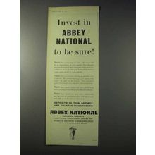 1959 Abbey National Building Society Ad - Invest In