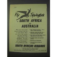 1959 South African Airways Ad - Fly Springbok