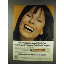1977 Colgate Toothpaste Ad - Geraldine Chaplin