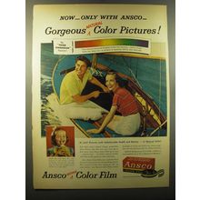 1950 Ansco Color Film Ad - Now - only with Ansco - Gorgeous Natural Color