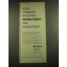 1968 Berlitz Schools of Languages Ad - Ever thought of giving Serbo-Croat