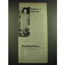 1968 Foster Parents Plan Ad - Hunger is a daily diet