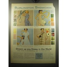 1957 Burlington Industries Ad - Dream up any Dress in the world