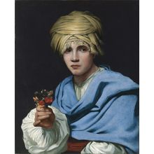 Michael Sweerts Boy in a Turban Holding a Nosegay (c. 1658-1661) Museo Thyssen (