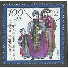 GER 1994 100pf+ 50 'NATIONAL COSTUMES- MINDEN' FINE USED (EBID47-589)