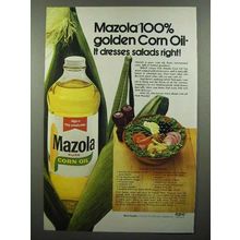 1973 Mazola Corn Oil Ad - It Dresses Salads Right