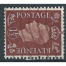 1937 SG464a 1 1/2d Red-Brown Wmk Sideways Good/Fine Used . .