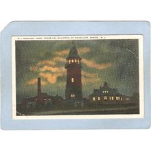 Rhode Island Bristol R I Soldier's Home Tower & Buildings By Moonlight~198