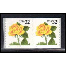 3054 32c Yellow Rose Very Fine MNH CNP Left 1122 PA1872