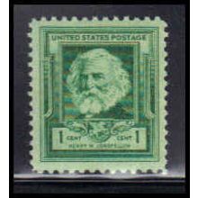 864 1c Henry Longfellow Fine MNH KA2513