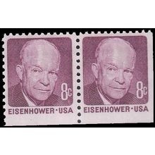 1395 8c Dwight Eisenhower Fine MNH BPS Hor Pair BR V4774