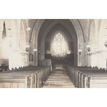 Great Bedwyn Church Interior Antique Wiltshire Real Photo Postcard