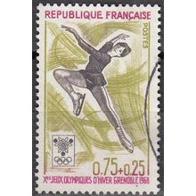 France 1968 Michel 1613 O Cote (2008) 0.65 € Jeux Olympiques Grenoble Patinage