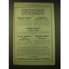 1918 Doubleday, Page and Co. Ad - A good book lasts, can be fitted to the taste