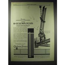 1929 Cyclone Fence Company Ad - H-Column Posts