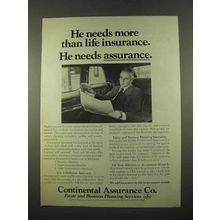 1975 Continental Assurance Ad - He Needs More