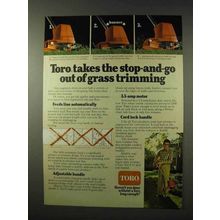 1978 Toro Line Trimmer Ad - Takes Stop-and-Go Out