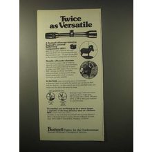 1979 Bushnell Riflescope Ad - Twice as Versatile
