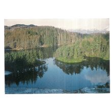 TARN HOWS, Cumbria used postcard postmark 1988 National trust =